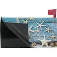 thumbnail image 4 of Seashell Blue Wood White Sand Magnetic Mailbox Cover MailWraps Garden Yard Home Decor for Outside Standard Size-18"x 20.8", 4 of 5