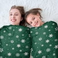 thumbnail image 5 of Green Christmas Snowflake Pattern Round Blanket,Comfortable Soft Flannel Throw Blanket,All Season,Warm Lightweight Blankets for Sofa Bed Couch Living Room Chair 47"x47", 5 of 5