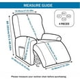 thumbnail image 6 of Stretch Recliner Slipcovers Jacquard Sofa Cover 4-Piece  Slipcover Furniture Protector Recliner Chair Cover with Storage Pocket for Living Room Light Grey, 6 of 11