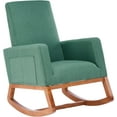 thumbnail image 6 of VINGLI Rocking Chairs for Nursery, Green Glider Mid Century Rocking Chair for Toddler Creamer Solid Wood Rocker, 6 of 8