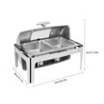 thumbnail image 6 of 14.26QT Stainless Steel Chafer Buffet Chafing Dish Set Roll Top Food Warmer, 6 of 12