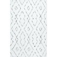 thumbnail image 5 of nuLOOm Beaulah Modern Trellis Shag Area Rug, 6' x 6', Square, Beaulah White, 5 of 6