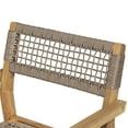 thumbnail image 5 of Christopher Knight Home Modern Outdoor Dining Chairs, Solid Wood Frame, Rope-Woven Backrest, Grey, Set of 4, 5 of 12