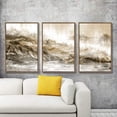 thumbnail image 2 of IDEA4WALL 3 Piece Framed CanvasWall Art for Living Room, Bedroom Golden Waves Canvas Prints for Modern Home Decoration Ready to Hang, 2 of 4