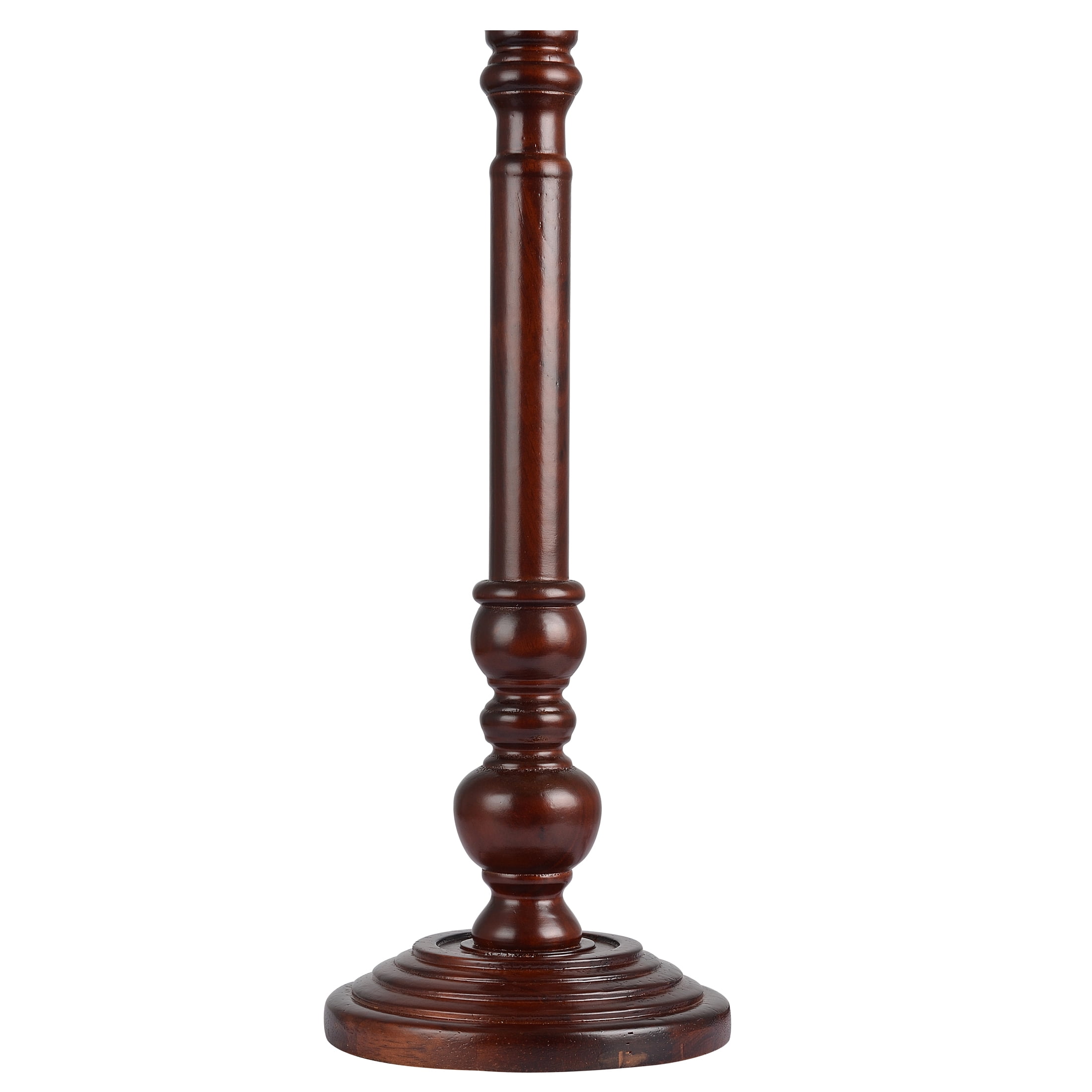 (2 pack) Simplee Adesso 19-Inch Wood Candlestick Lamp Base with Walnut Finish