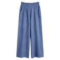 thumbnail image 6 of SwiftWear Women's High Waist Linen Wide Leg Pants Casual Summer Beach Palazzo Trousers with Pockets, Comfortable Loose Fit & Breathable Fabric, 6 of 6