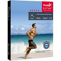 Koala Ultra Premium 72lb Photo Paper 8.5x11 In Satin Photo Paper for Inkjet Printer, Water-Resistant, No-fade, Long Lasting Semi Glossy Picture Paper 50 Sheets