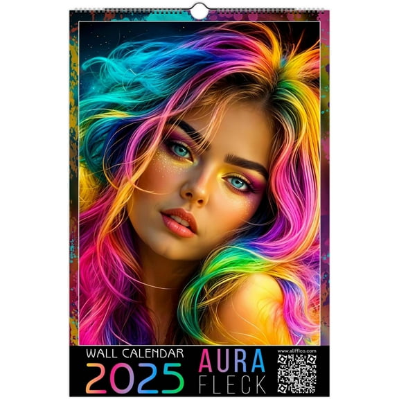 Aura Fleck Full Year Wall Calendar 2025 (US  CA)