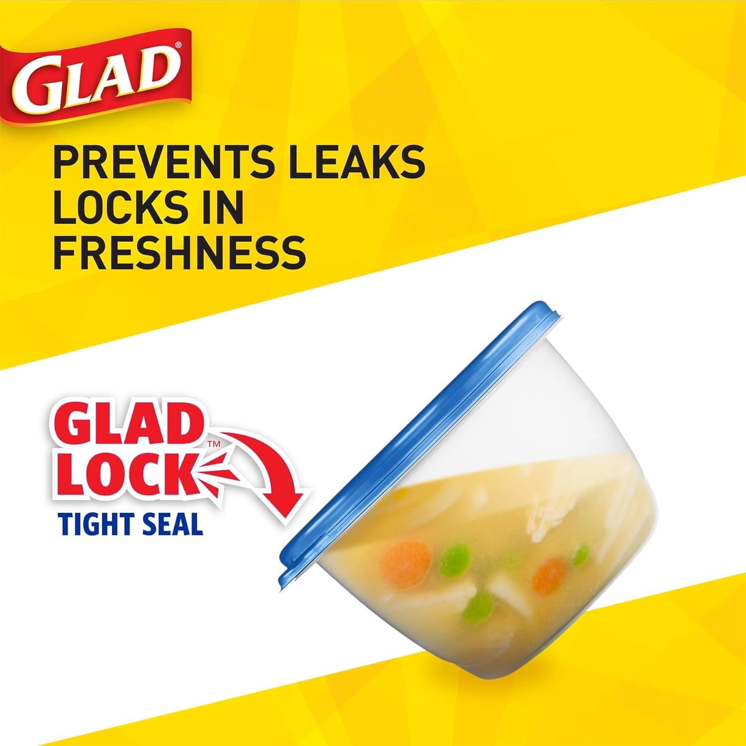 Glad Blue Plastic Airtight Grain Food Storage Container (5 Count)