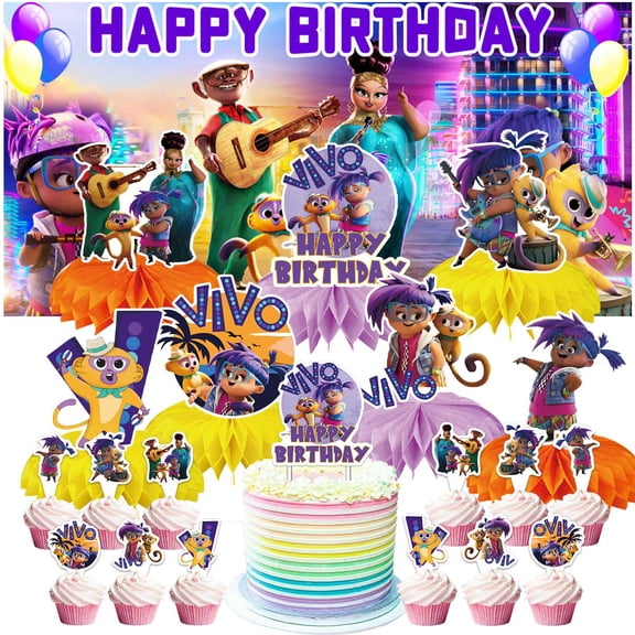 Vivo Monkey Party Decorations Decor Supplies Honeycomb Centerpieces Table Toppers Cake Toppers for Birthday Photo Props