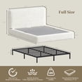 thumbnail image 6 of Advwin Full Cloud Bed Frame with Headboard, Boucle Upholstered Low Platform Bed with Anti-Collision Soft Sponge Cushion & Heavy Duty Metal Frame for Bedroom, No Box Spring Needed, Cream, 6 of 10