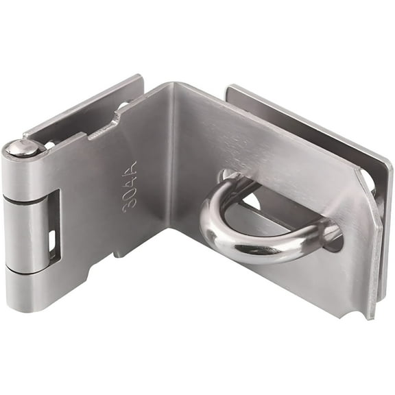 TALENO 90 Degree Right Angle Padlock Hasp, Stainless Steel Safety Door Latches, Solid Gate Latches Brushed Finish