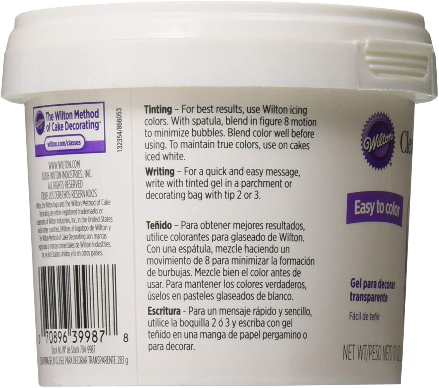 Wilton Clear Piping Gel, Edible Adhesive for Fondant and Gum Paste Decorations, 10 oz., Unflavored