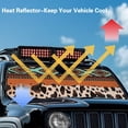 thumbnail image 4 of HUIACONG Cool Deer Wolf Windshield Sun Shade for 1997-2018 Jeep Wrangler TJ JK JKU, Sunshades Heat Shield, Aluminum Foil Triple Laminate Structure, Silver, 4 of 6