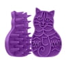 KONG® ZoomGroom Cat Grooming Brush, Reduces Hairballs, Purple