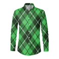 thumbnail image 4 of Hfolob Men's Shirt Mens St. Patrick's Day Print Button Lapel Long Sleeve Shirt Top Stylish, 4 of 4