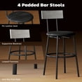 thumbnail image 4 of Industrial 5-Piece Bar Table Set with Stools - Cement Grey Kitchen Counter Height Set for Small Spaces, 43.3" Table & Comfortable PU Leather Seating, 4 of 7