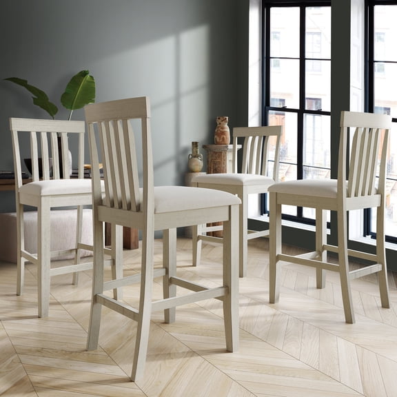Castle Place Refined Comfort 4-Piece Counter Height Indoor Dining Chairs, Antique Grey