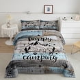 thumbnail image 1 of YST Rustic Camper Comforter Set King Happy Camping Bunk Bedding Set Boho Moon Stars Rv Camper Decor Quilt For Travel Trailers,Camping Car Inside Accessories Must Haves Duvet,Blue Grey, 1 of 6