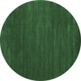 thumbnail image 1 of Ahgly Company Indoor Round Abstract Emerald Green Contemporary Area Rugs, 5' Round, 1 of 4