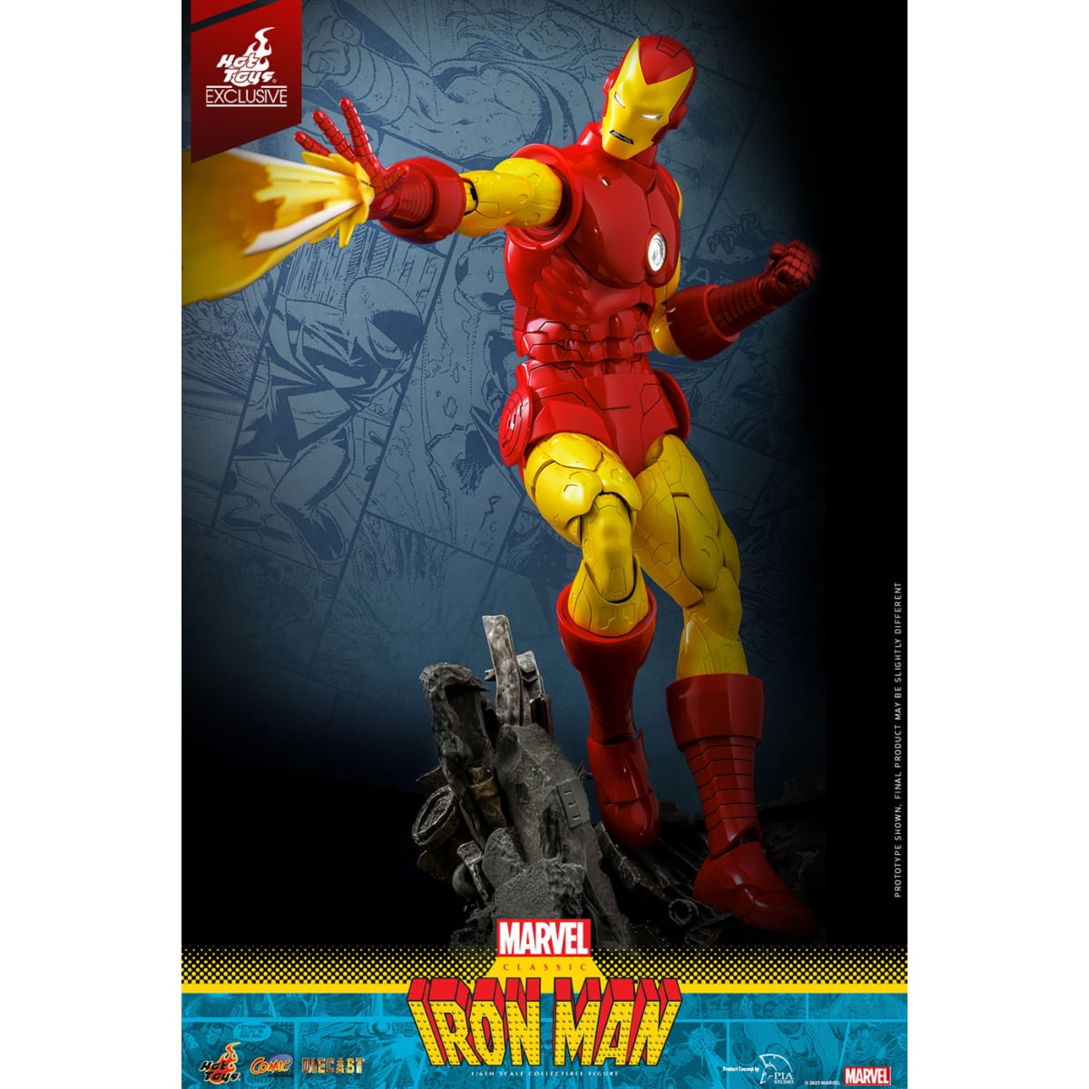Hot Toys Collectible Iron Man Action Figure, Alloy Red