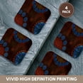 thumbnail image 6 of 3drose, Grungy Rust Brown and Blue Circles, Set of 4 Coasters - Soft, 6 of 7