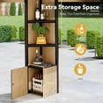 thumbnail image 6 of Auhilence 12x14FT Cedar Wood Gazebo with Sunlight Roof &Storage Cabinet, 6 of 8