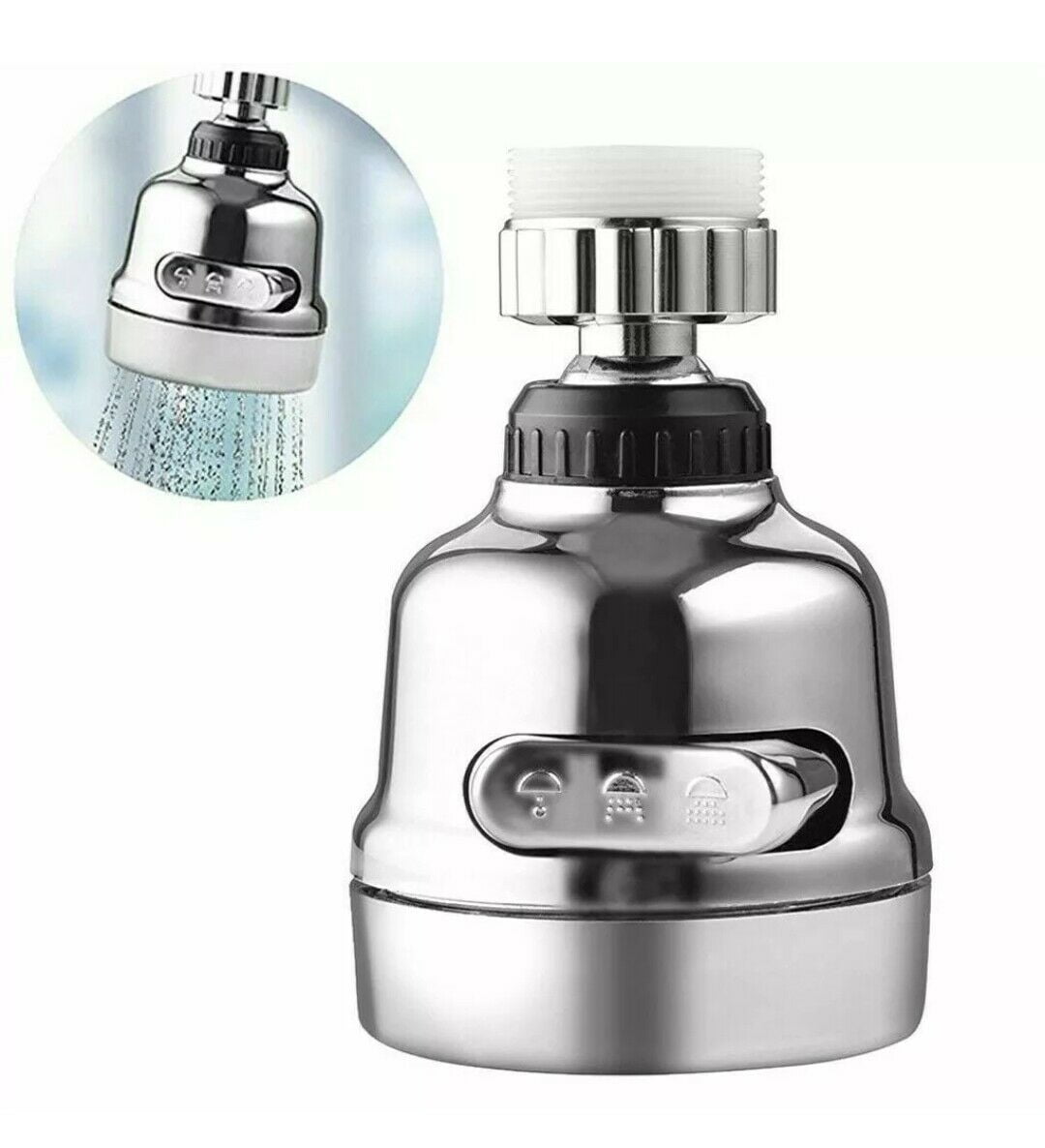 2 in 1 Faucet Spray Head Tap with Universal Shower Converter, 360