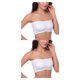 thumbnail image 3 of Minnieouse Sujetador inalámbrico Sujetadores sin tirantes Bandeau Accesorios Almohadillas removibles Color simple Ropa interior cómoda Vestido blanco L 2Conjunto, 3 of 6
