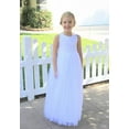 thumbnail image 6 of Crossed Straps Lace Junior Flower Girl Dress Communion Baptism 204, 6 of 7