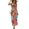 thumbnail image 2 of Candy Pattern Rainbow Lollipop Sleeveless Dress Dresses Women Summer Evening Dresses Ladies Bohemia Long Dresses, 2 of 9