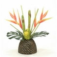 thumbnail image 1 of Distinctive Designs International 6105 Heliconia, Protea Tropical Floral in Bamboo-Pattern Vase, 1 of 1