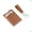 Brown, variant on Leather Money Clip and Wallet Gift Set with Leather Strap Valet Key Rings and 2 Card Slots