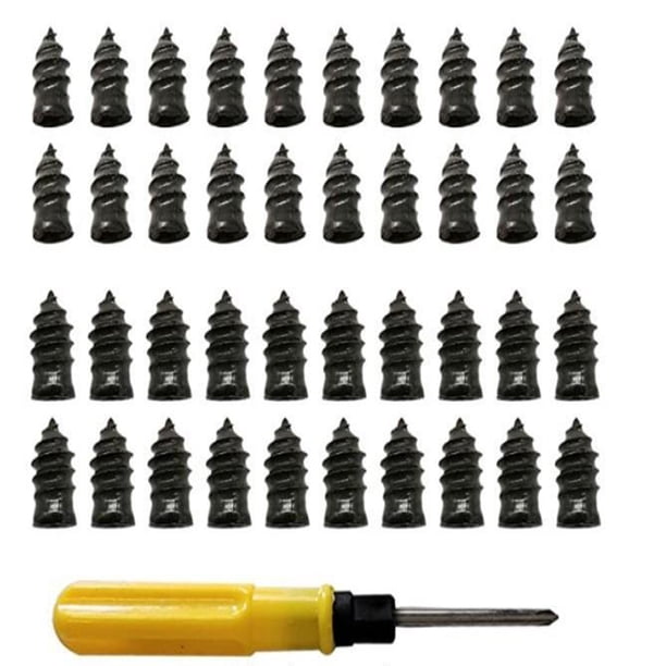 Tornillos Goma para Reparación Neumáticos Clavo 40/20 Piezas Con Destornillador