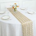 thumbnail image 3 of BalsaCircle 12x108" Metallic Gold Non Woven Fiber Polyester Table Runner Party Events Home, 3 of 8
