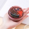 thumbnail image 2 of CSChome Pill Box Portable Dispenser Box – Sealing Lid Double Layer Round Plastic Box Portable Tablet Supplement Capsule Holder, 2 of 7