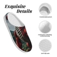 thumbnail image 5 of KLL Majestic Red Dragon Pattern Adult Unisex Cozy Slippers,Fuzzy Slip-on Slippers TPR Sole Slippers Comfort Plush Home Footwear for Indoor & Outdoor-8, 5 of 7