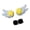 Sky Blue, variant on Misright Helmet Decors Set Star Wing 3D Design Polyester Decorative Stickers