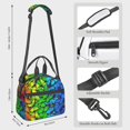 thumbnail image 2 of Naloa Multicolored Butterflies Print Lunch Bag for Women & Men Insulated Lunch Box or Cooler Lunch Tote Bags for Work, Travel, Outdoor, 2 of 5