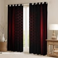 thumbnail image 2 of jejeloiu Geometric Honeycomb Hexagon Black Out Curtains,Neon Striped Lines Curtains Pack of 2 (42x63 Each),Red Black Bedroom Curtains For Kids,Super Cozy Room Decor, 2 of 6