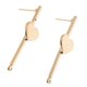 thumbnail image 3 of 2 Piezas De Cobre Stud Earring En Cabochon Base Ajuste Bandejas dorado, 3 of 9