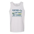 thumbnail image 2 of Wild Bobby, Sometimes It's A Fish Other Times It's A Buzz, Fishing, Men Graphic Tank Top, White, Large, 2 of 4