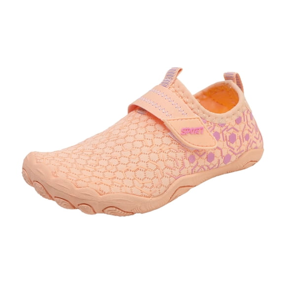 AUDeals Water Shoes for Women and Men Quick Dry Barefoot Aqua Socks Slip On for Beach Pool Hiking and Training (Light Yellow, 7)