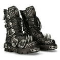 thumbnail image 2 of New Rock 1535-S1 Black Leather Studded Spike Gothic Boots 38, 2 of 6
