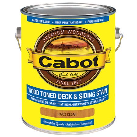 CABOT 140.0019202.007 Exterior Stain,Cedar,Toned Flat,1