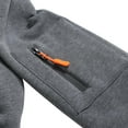 thumbnail image 6 of Chiccall Men's Fleece Lined Sweatshirt Hoodies Quarter-Zip Athletic Workout Jacket Casual Comfy Pullover Tops Blouse with Zipper Pocket Flap Pocket, 6 of 8