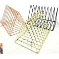 thumbnail image 5 of TRIANU Triangle File Folder Magazine Holder Metal Newspaper Holder Magazine File Storage for Office Home Decoration, Rose Gold, 5 of 7