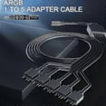 thumbnail image 2 of z Argb 1 To 5 3pin 5v Flexible Fan Rgb Adapter Cable Computer For Case Connector Splitter For Msi f74, 2 of 5