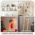 thumbnail image 6 of Blanket Ladder for Living Room, 5-Tier Wooden Ladder Shelf, Rustic Decorative Blanket Rack for Blankets, Quilts, Farmhouse Decor Ladder Shelf for Bedroom Bathroom Home Christmas Decor, White, 6 of 16