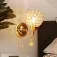 thumbnail image 6 of wall of crystal Sconces, Modern Sconces ing with Hanging , Wall Mount Lamp Bedside Wall Lamp Wall Decor for Bedroom - Pull Switch, 6 of 9